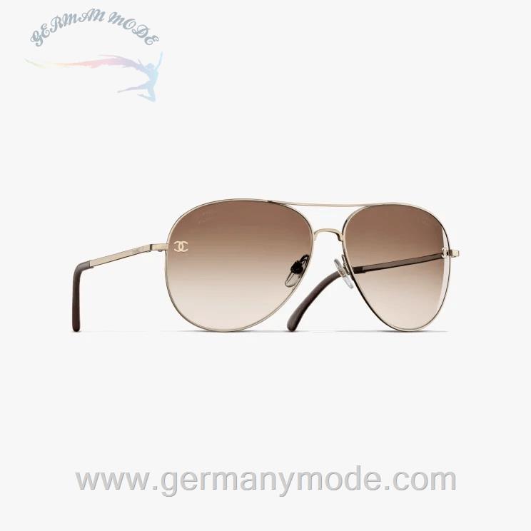 عینک آفتابی زنانه شنل فرانسه CHANEL PILOTENSONNENBRILLE 4189TQ N395/S9