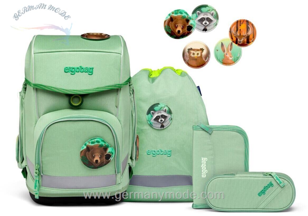 ست 5 تایی کوله پشتی مدرسه 19 لیتر کوله ورزشی جامدادی ارگوبگ ergobag Cubo Set (2023) WaldBärwohner