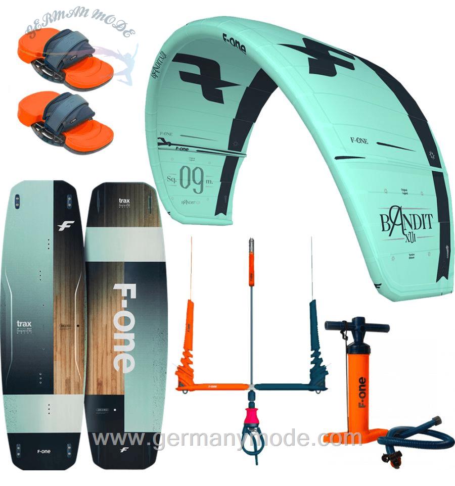 ست کایت 12 متر برد کایت کنترل بار دستگیره پمپ باد اف وان F-ONE BANDIT 12M + F-ONE TRAX 2023 KITESURF COMPLETE PACKAGE Mint/Onyx