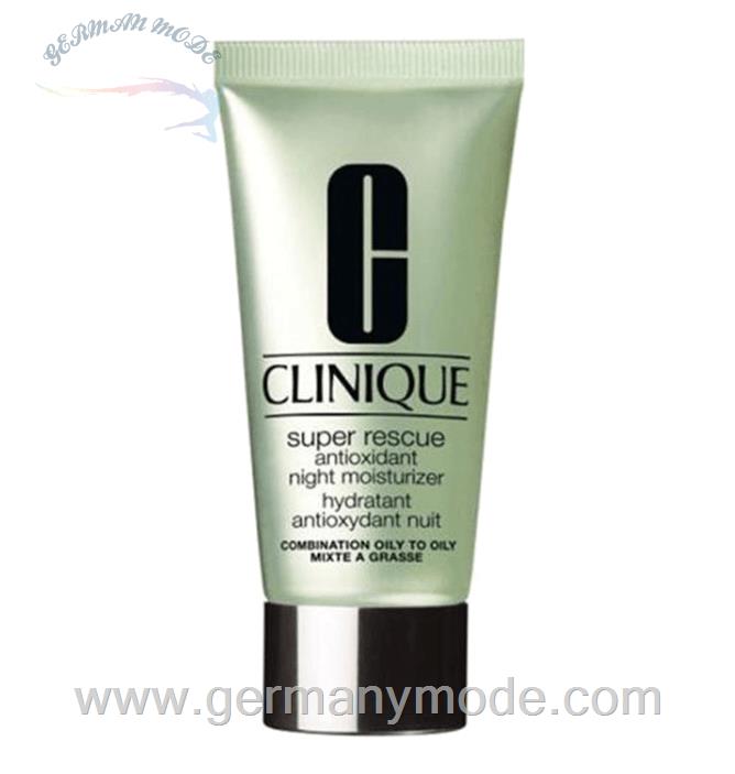 کرم شب 50 میل کلینیک آمریکا Clinique Super Rescue Night Mischhaut ölige Haut (50ml)