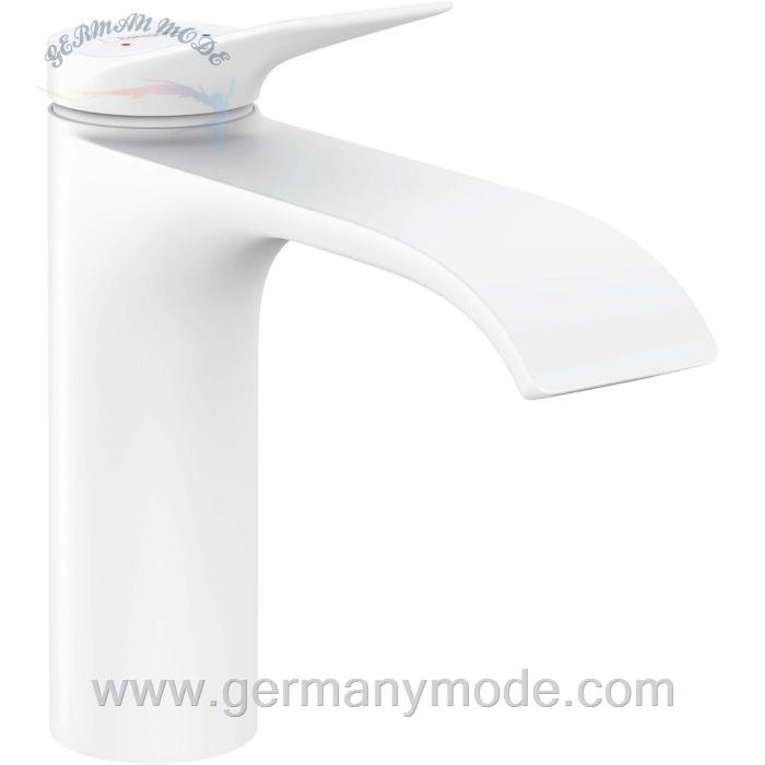شیر مخلوط روشویی پایه کوتاه هانس گروهه آلمان Hansgrohe Vivenis 110 Einhebel Waschtischmischer mattweiß 75020700