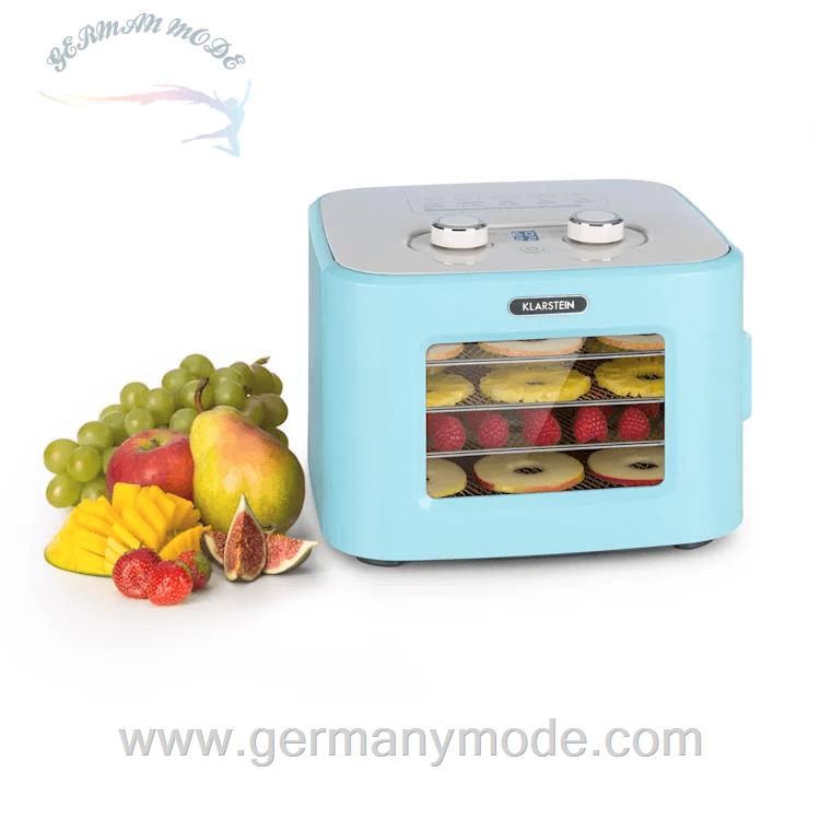 خشک کن میوه کلارشتاین آلمان Klarstein Tutti Frutti Dörrautomat 4 Etagen 80 C 400 watt Blau