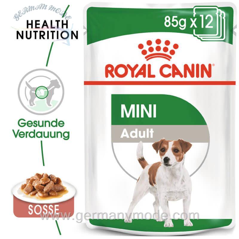 غذا مرطوب سگ بزرگسال رویال کنین آلمان Royal Canin Mini Adult 12x85g