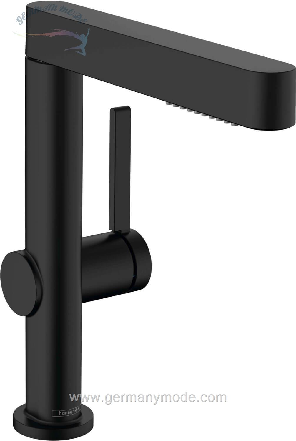 شیر مخلوط روشویی پایه بلند هانس گروهه آلمان Hansgrohe Finoris 230 mit Ablaufgarnitur 76063 schwarz matt 76063670