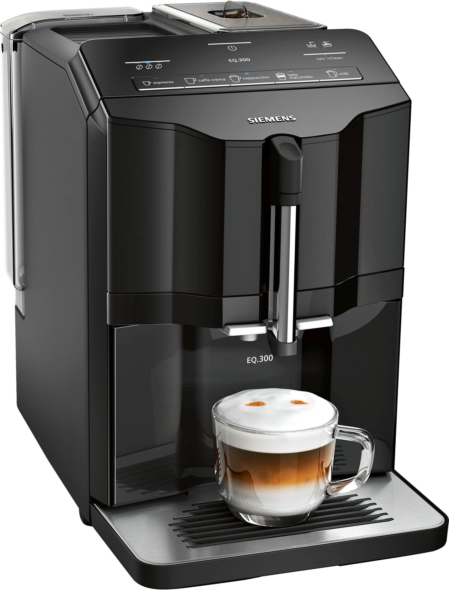 خرید از آمازون - قهوه ساز تمام اتوماتیک زیمنس EQ.300 TI35A209RW اسپرسوساز تمام اتوماتیک 1.4 لیتری تک مشکی
