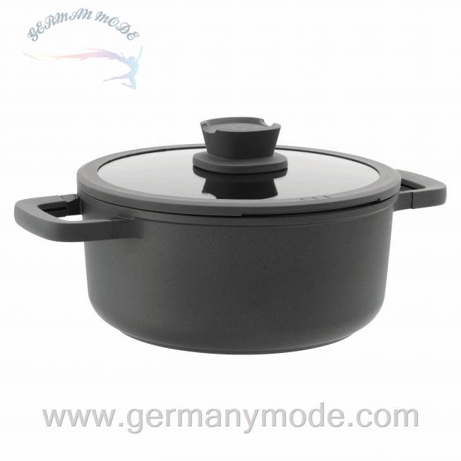 قابلمه سوپ 24 در 11 سانت درب دار برگهف بلژیک Berghoff Suppen-/ Gemüsetopf mit Deckel Stone 24x11 cm - Leo