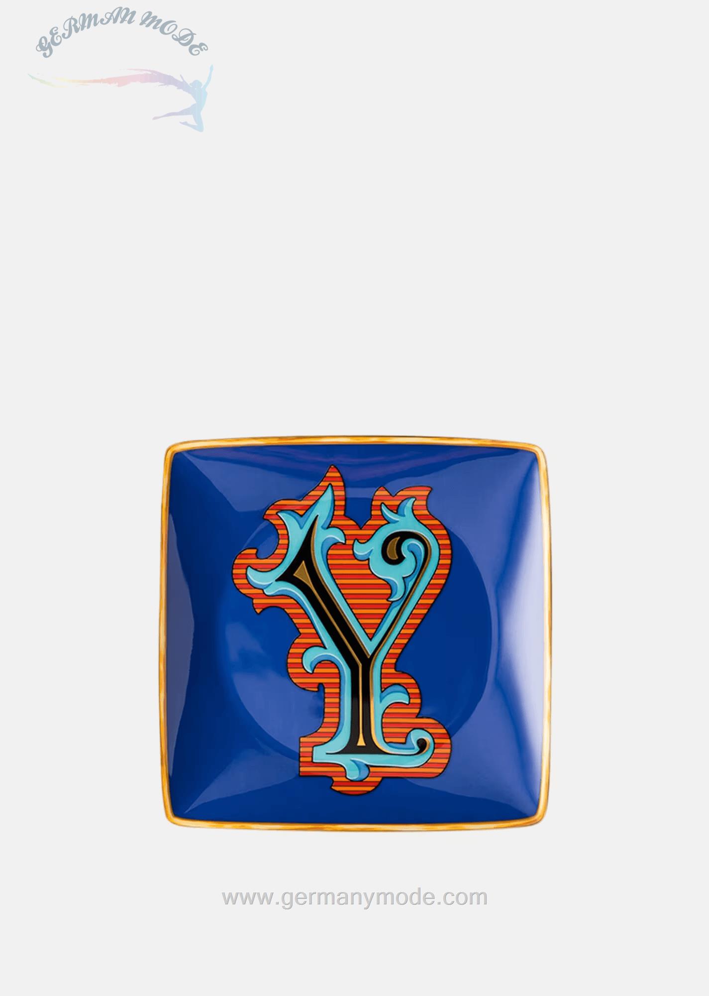 بشقاب دکوری ورساچه ایتالیا VERSACE ALPHABET UNTERTELLER Y 12 CM