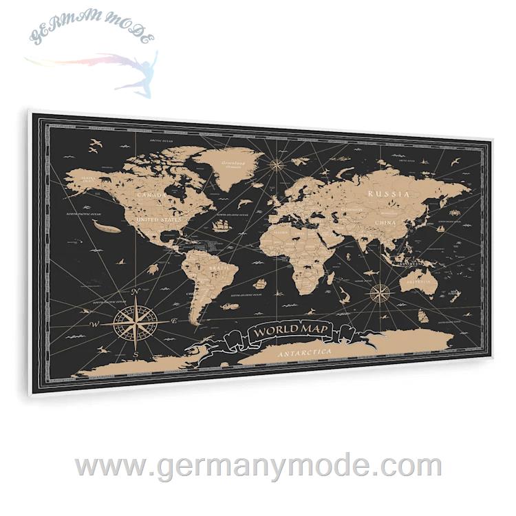 بخاری مادون قرمز هوشمند کلارشتاین آلمان Klarstein Wonderwall Air Art Smart Infrarotheizung Nachtkarte weiber Rahmen 120 x 60 cm