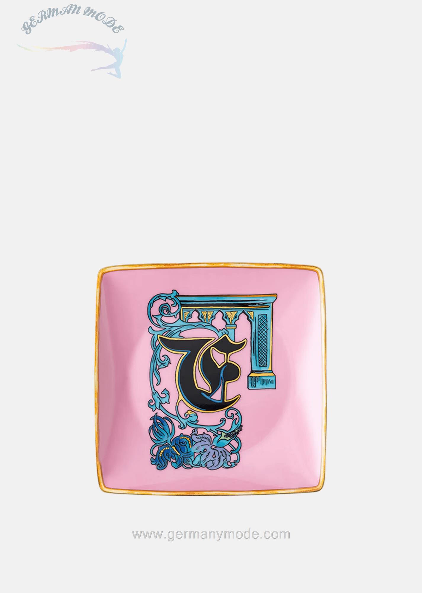 بشقاب دکوری ورساچه ایتالیا VERSACE ALPHABET UNTERTELLER F 12 CM