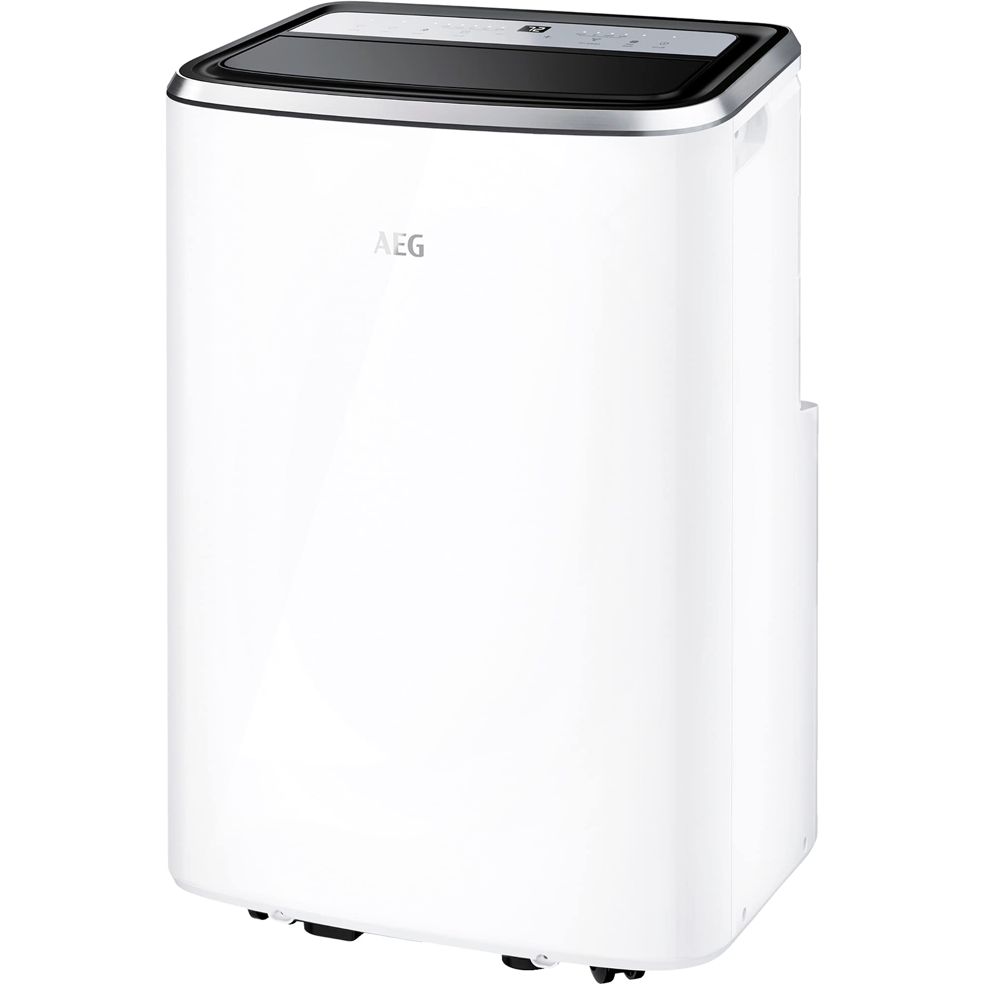 کولر گازی سیار AEG Chillflex Pro AXP26U338CW / صفحه نمایش LED / دکمه‌های لمسی / کنترل از راه دور / 30-40 متر مربع / عملکرد خنک‌کننده / فن / عملکرد رطوبت‌زدایی / اتوماتیک / سفید/نقره‌ای/مشکی / کنترل از راه دور 71 سانتی‌متری