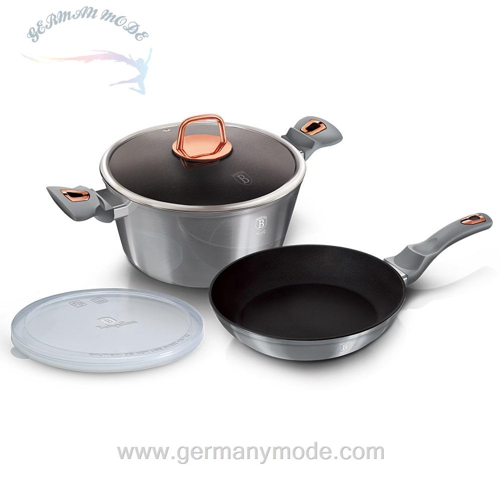 سرویس قابلمه ماهیتابه 5 پارچه برلینگر هاوس مجارستان BerlingerHaus 5-PIECE COOKWARE SET BH6070 MOONLIGHT COLLECTION
