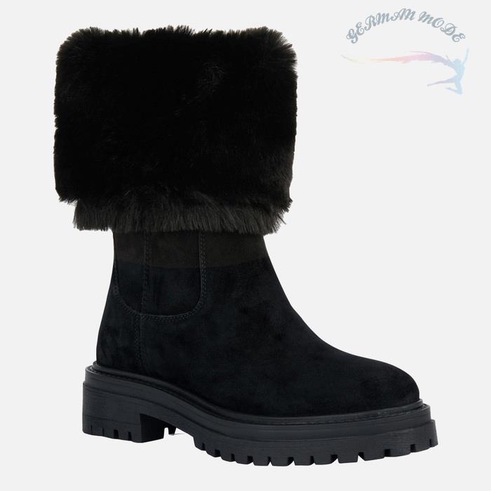 نیم بوت زنانه جی اوکس ایتالیا GEOX STIEFEL NIEDRIGER ABSATZ STIEFEL NIEDRIGER ABSATZ Schwarz