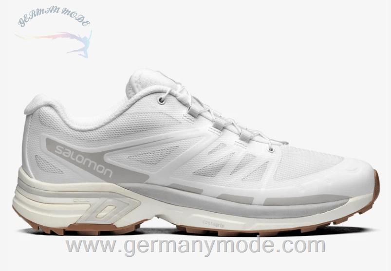 کتانی اسپرت مردانه زنانه سالامون فرانسه SALOMON XT-WINGS 2 Sportliche Schuhe Unisex White / Lunar Rock / Vanilla Ice