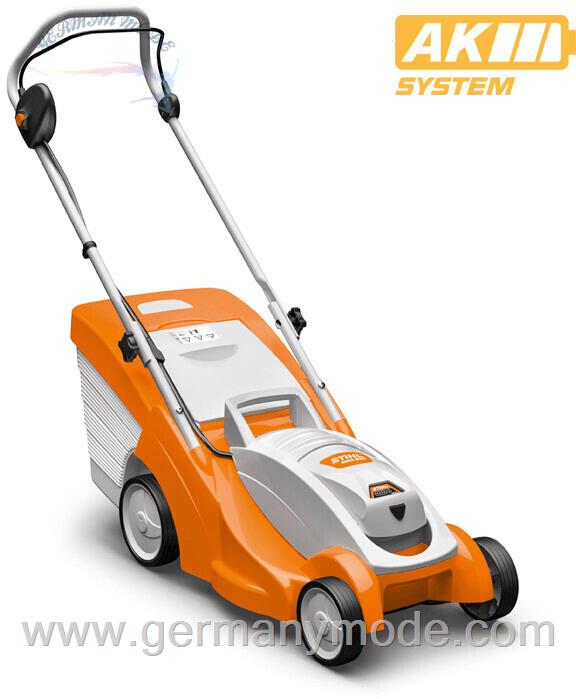 چمن زن شارژی برقی باطری شارژر دار اشتیل آلمان Stihl RMA 339 mit Akku AK 30 und Ladegerät AL 101