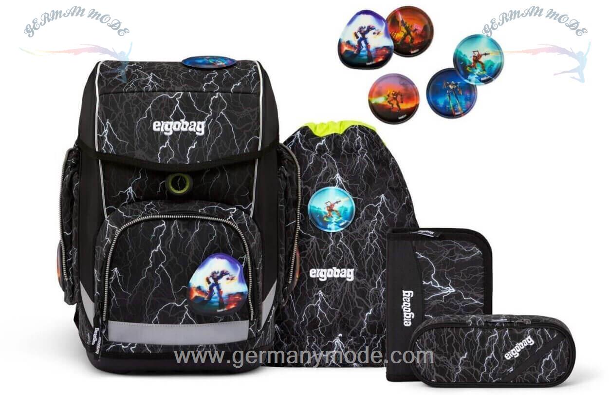 ست 5 تایی کوله پشتی مدرسه 19 لیتر کوله ورزشی جامدادی ارگوبگ ergobag Cubo Set (2023) Super ReflektBär