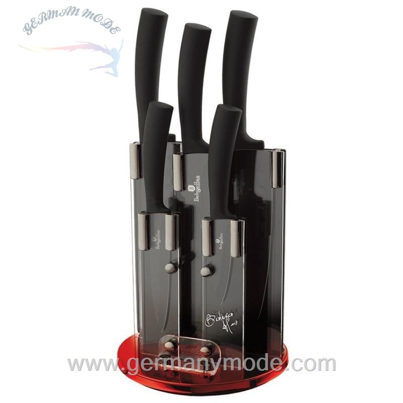 ست چاقو آشپزخانه 6 پارچه برلینگر هاوس مجارستان BERLINGER HAUS 6-PIECE KNIFE SET BH/2384 BLACK BURGUNDY COLLECTION