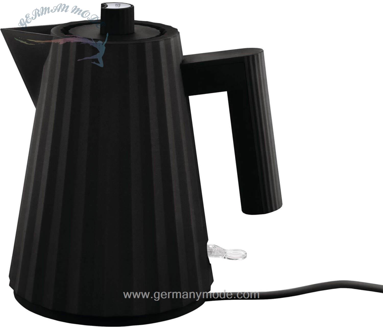 کتری برقی السی ایتالیا Alessi Wasserkocher Wasserkocher Plissé 1l- schwarz- 1 l
