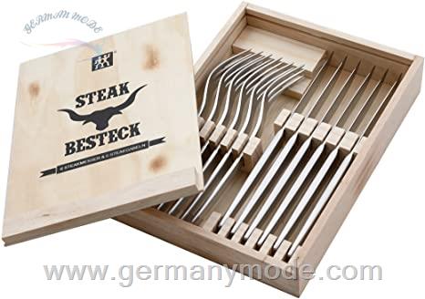 ست کارد و چنگال استیک 12 پارچه زولینگ آلمان ZWILLING Steakbesteck 12tlg in Holzbox