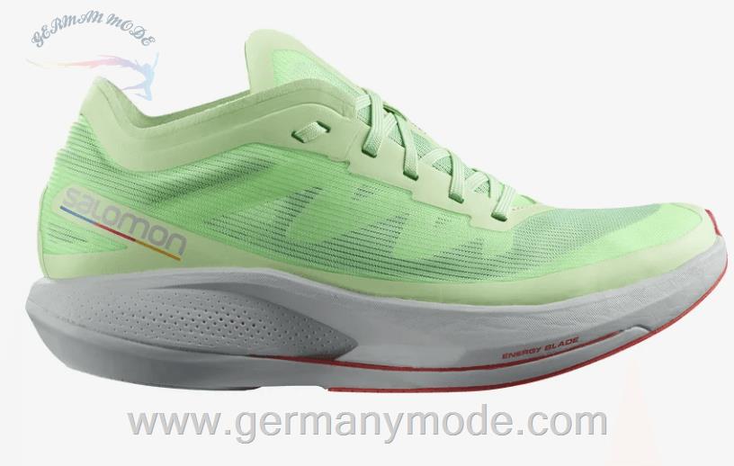 کتانی ورزشی زنانه سالامون فرانسه SALOMON PHANTASM Laufschuhe Damen Patina Green Pearl Blue Poppy Red