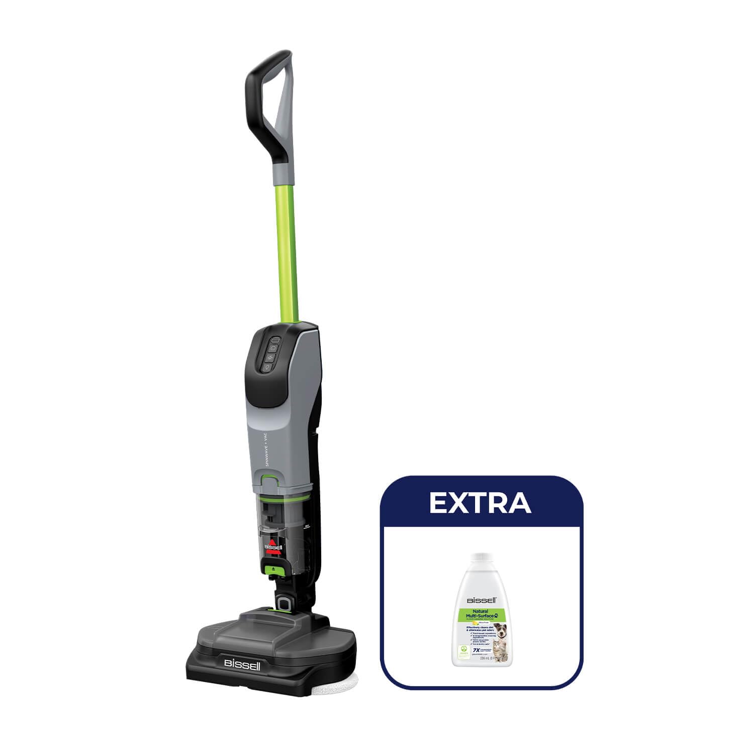 بخار شوی بیسل آمریکا Bissell SpinWave + Vac Pet | کف شوی سخت شارژی | مسواک زدن و جاروبرقی | تمیز کردن آسان | برای تمامی طبقات سخت | مخصوص حیوانات خانگی | 3885N