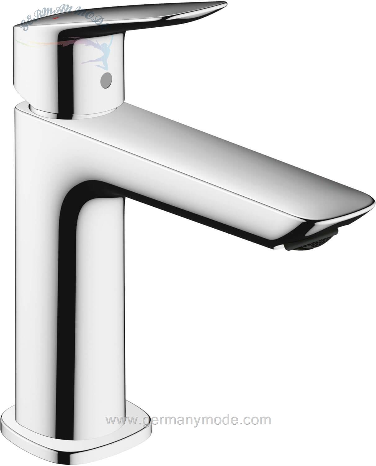 شیر مخلوط روشویی پایه کوتاه هانس گروهه آلمان Hansgrohe Logis 110 mit Zugstangen Ablaufgarnitur chrom 71251000