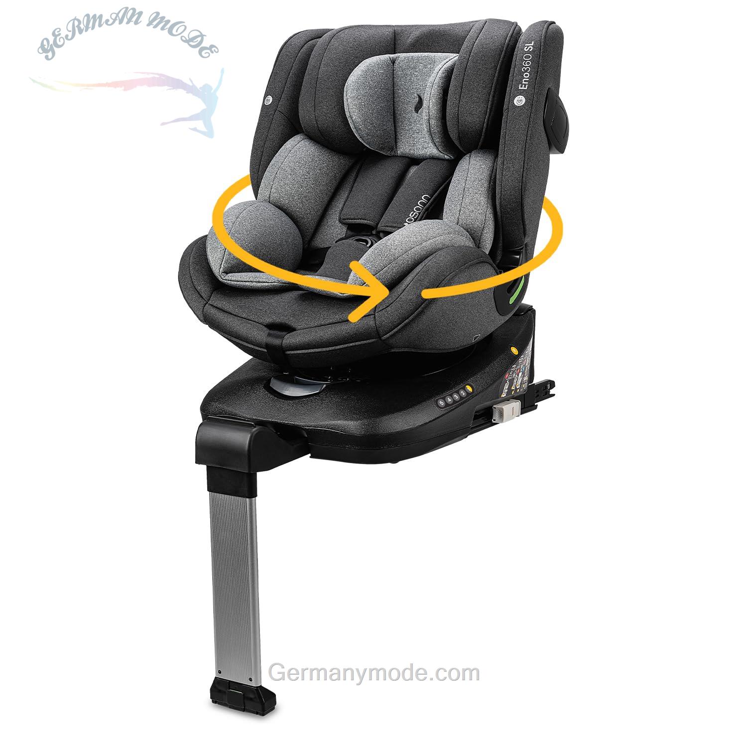صندلی ماشین کودک Osann Eno360 SL i-Size، چرخش 360 درجه با پایه ایزوفیکس + پایه، از 40 تا 150 سانتی متر، رو به عقب، صندلی ماشین کودک