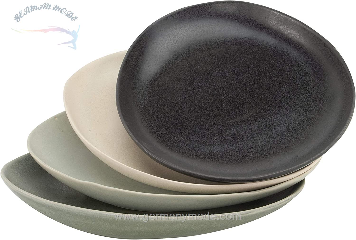 سرویس غذاخوری پیتزا سرامیک 4 پارچه کراتیبل CreaTable Speiseteller Pietra (4er-Pack)