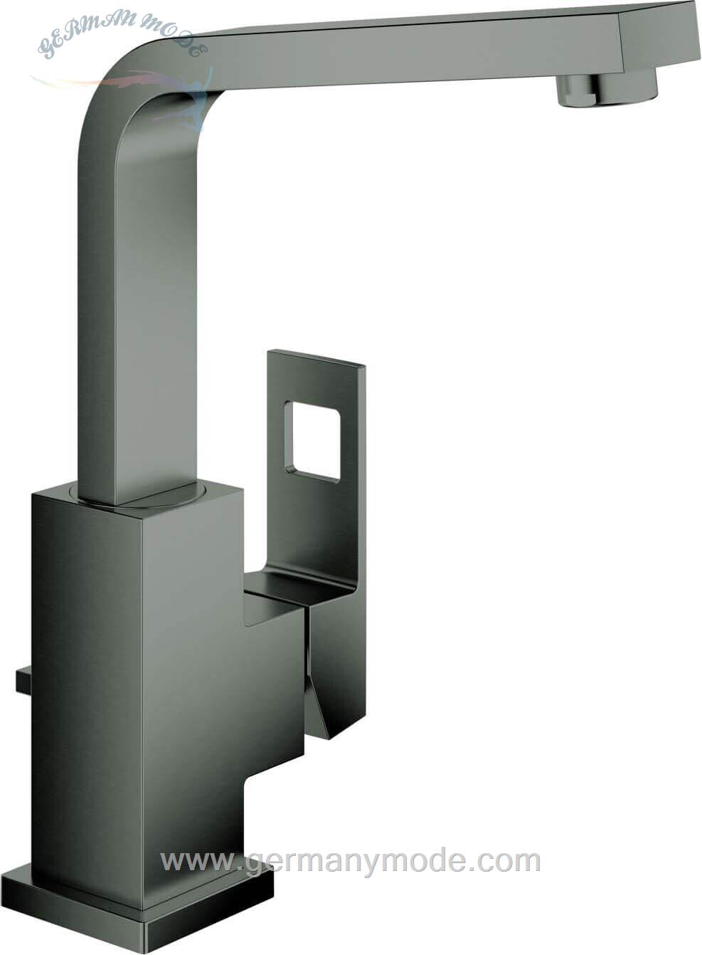 شیر مخلوط روشویی پایه بلند گروهه آلمان GROHE Eurocube L Size 23135 hard graphite gebürstet 23135AL0
