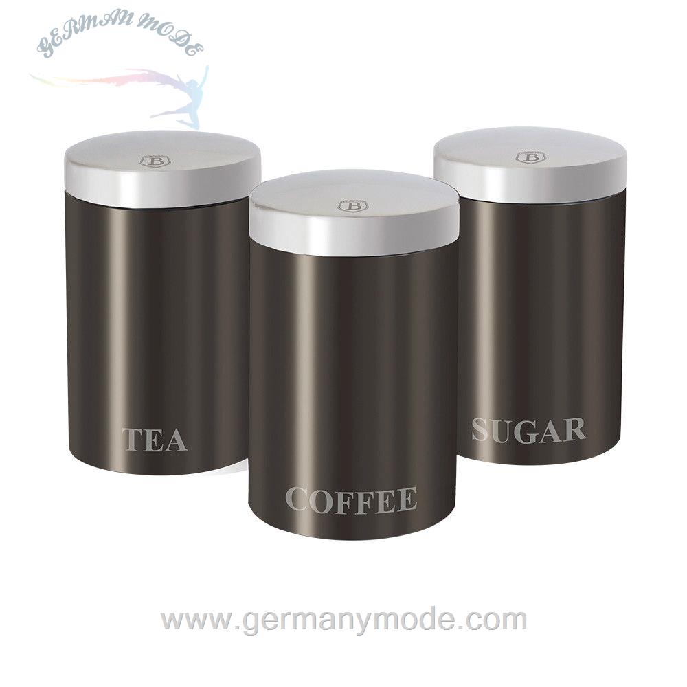ست قوطی آشپزخانه برلینگر هاوس مجارستان Berlinger Haus Kitchen Canister Set BH/1348 Metallic Carbon Collection