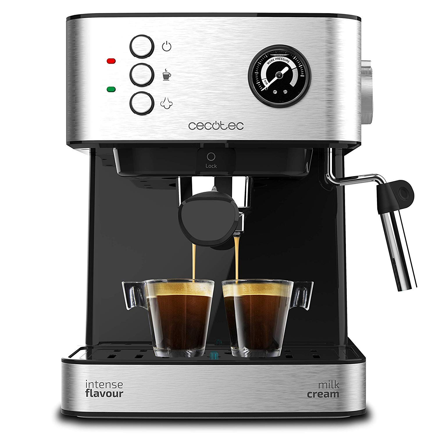 اسپرسو ساز سکوتک اسپانیا Cecotec Cumbia Power Espresso 20 Barista Aromax. توان ۲۹۰۰ وات، پمپ فشار ۲۰ بار