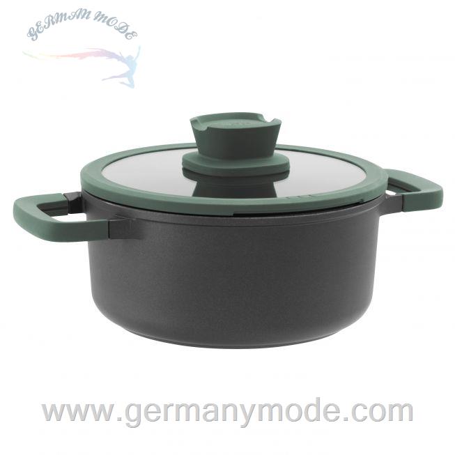 قابلمه 20 سانت درب دار برگهف بلژیک Berghoff Kochtopf mit Deckel Forest 20 cm - Leo