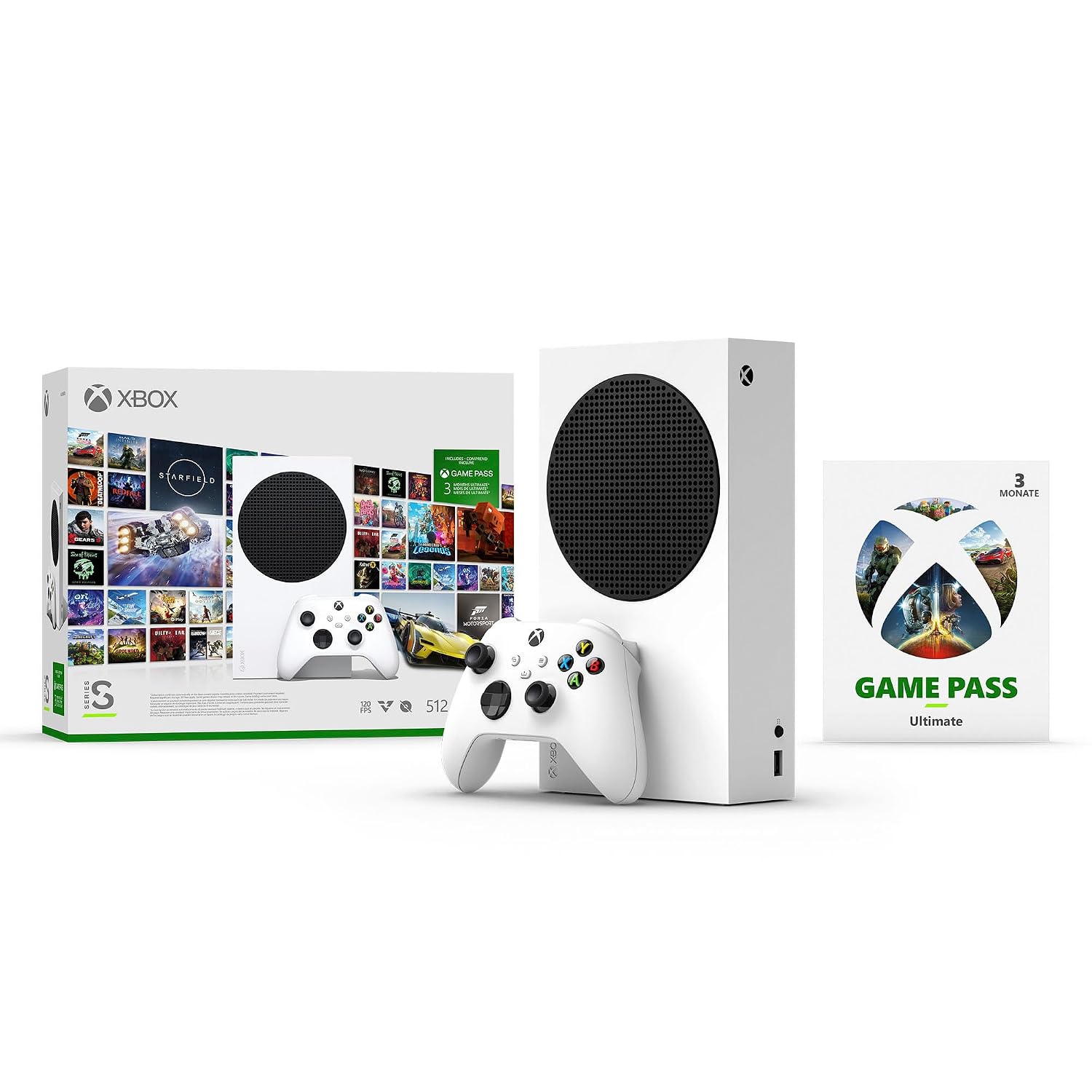 کنسول بازی ایکس باکس مایکروسافت Xbox Series S - Starter Bundle | شامل 3 Monate Game Pass Ultimate Series S + 3 Monate Game Pass