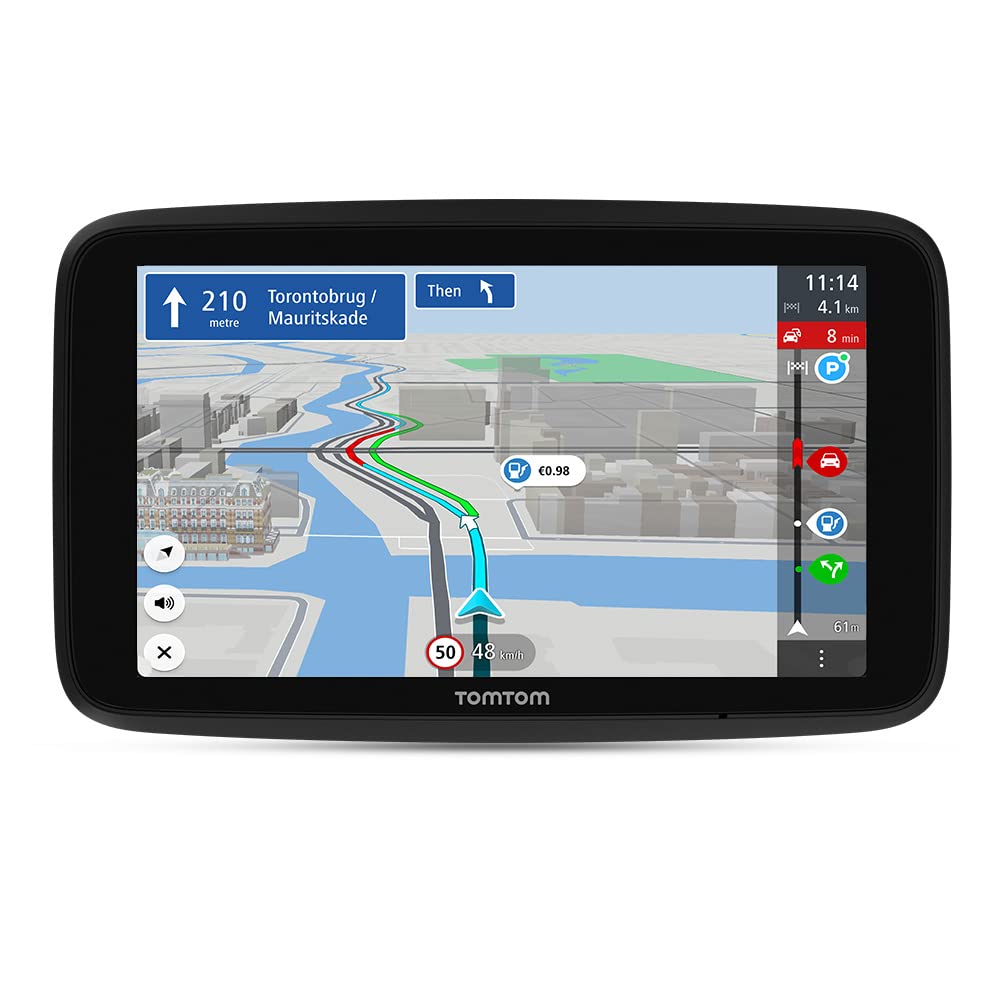 خرید از آمازون - دستگاه ناوبری TomTom GO Discover (5 اینچ، به لطف TomTom Traffic از ترافیک جلوگیری کنید، به‌روزرسانی نقشه جهان، به‌روزرسانی سریع از طریق WiFi، در دسترس بودن جای پارک، قیمت سوخت)