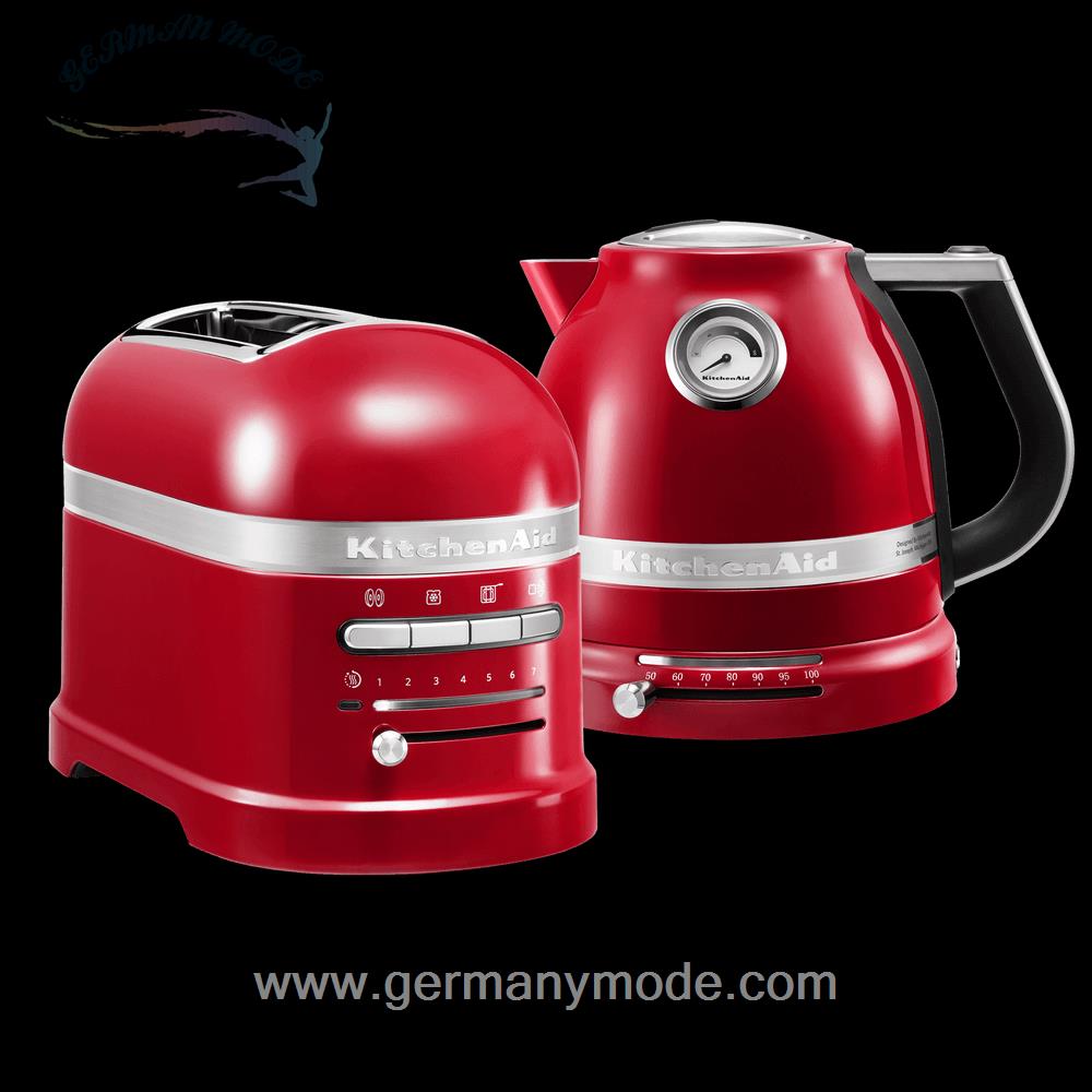 ست کتری برقی و توستر اتومات کیچن اید آمریکا KitchenAid ARTISAN FRÜHSTÜCKSSET-TOASTER FÜR 2 SCHEIBEN/ Rot