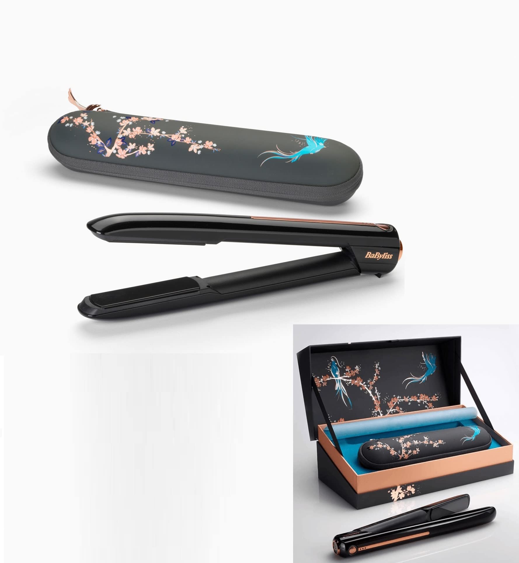 اتو مو بابیلیس فرانسه - اتو بی سیم Babyliss 9000U، اتو مو با باتری -RRP199€- صفحات سرامیکی برای موهای صاف تر، حرارت دهی سریع 15 ثانیه، صاف کردن موها حداکثر 200 درجه سانتیگراد، بدون کابل، نور 500 گرم
