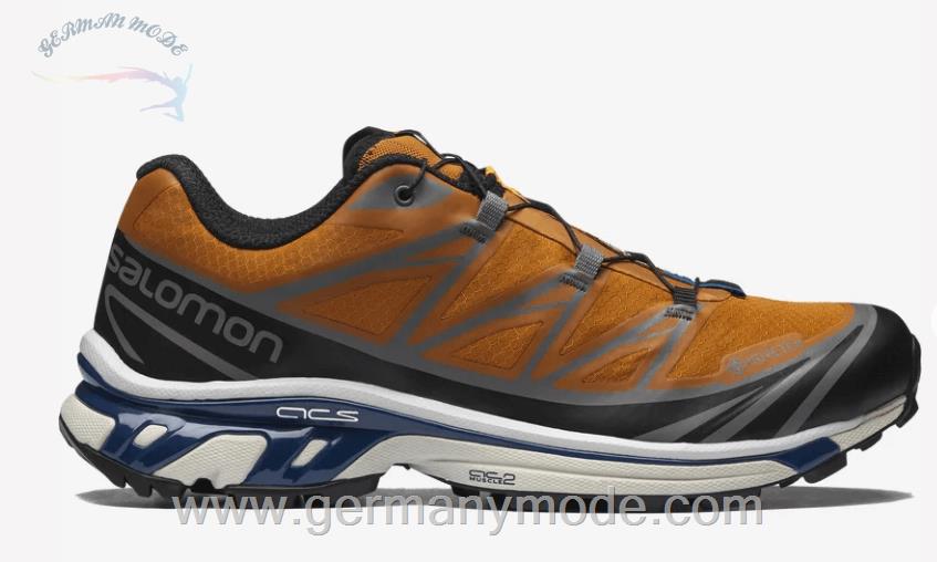 کتانی اسپرت مردانه زنانه سالامون فرانسه SALOMON XT-6 GORE-TEX UTILITY Sportliche Schuhe Unisex Marmalade / Black / Navy Peony