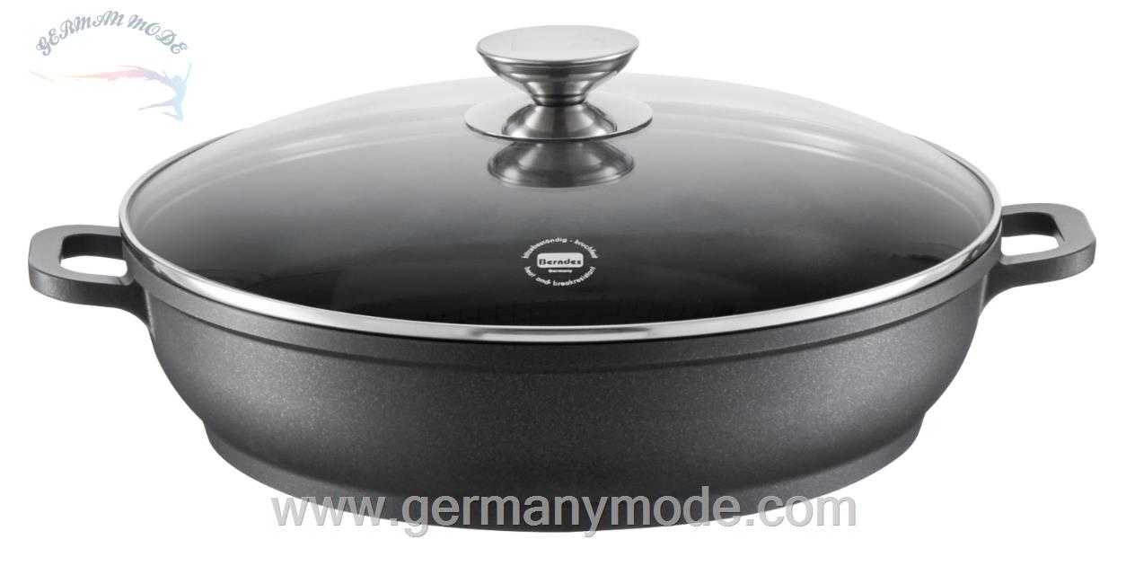 تابه 32 سانتی برندس آلمان Berndes Vario Click Induction Schmorkasserolle mit Glasdeckel 32 cm