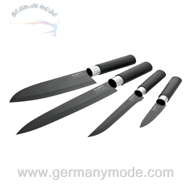 ست چاقو آشپزخانه 4 پارچه برگهف بلژیک Berghoff Messer-Set schwarz 4-teilig - Essentials
