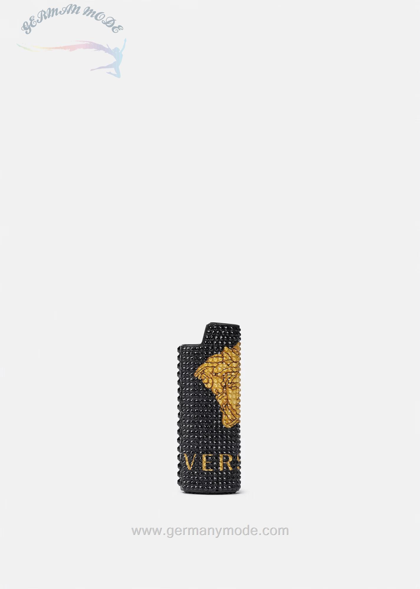 جا فندکی لاکچری ورساچه ایتالیا VERSACE FEUERZEUGHÜLLE MIT MEDUSA KRISTALLMOTIV