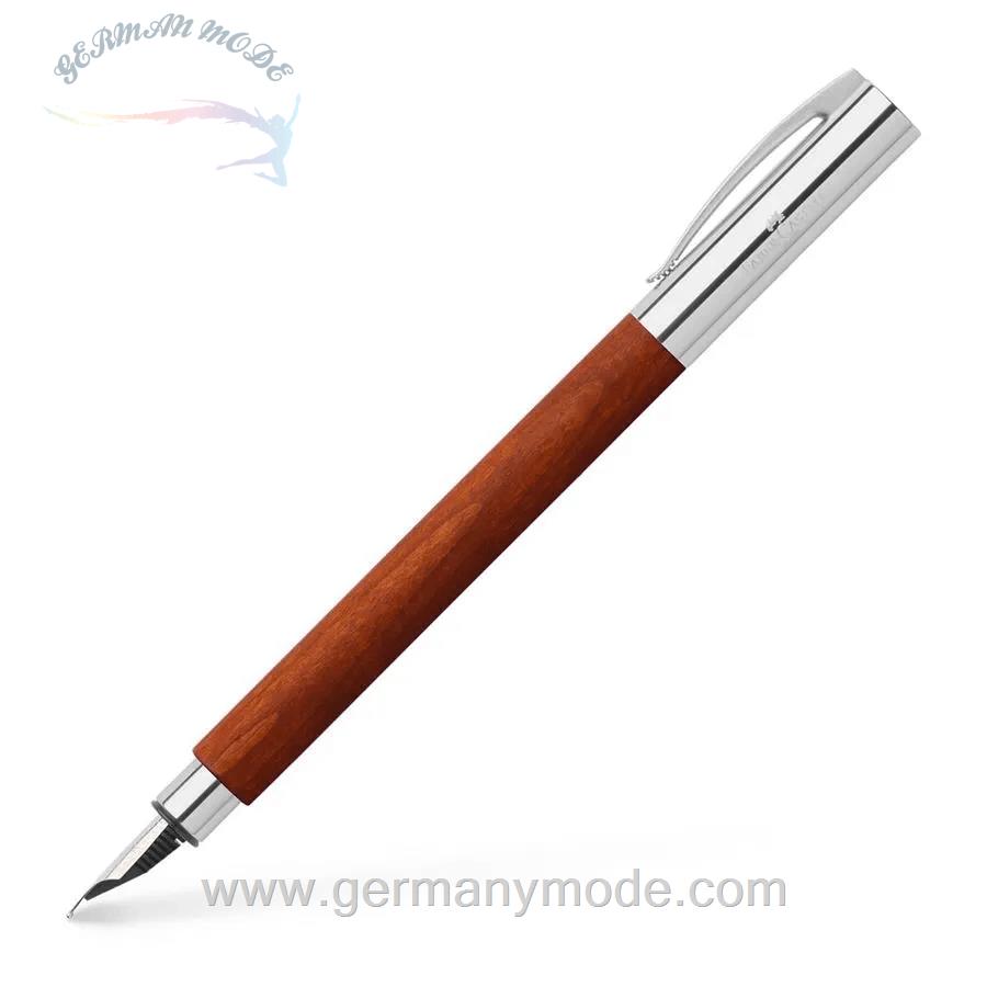 خودنویس فابرکاستل آلمان FABER CASTELL Ambition Birnbaum Füller Federbreite B rotbraun