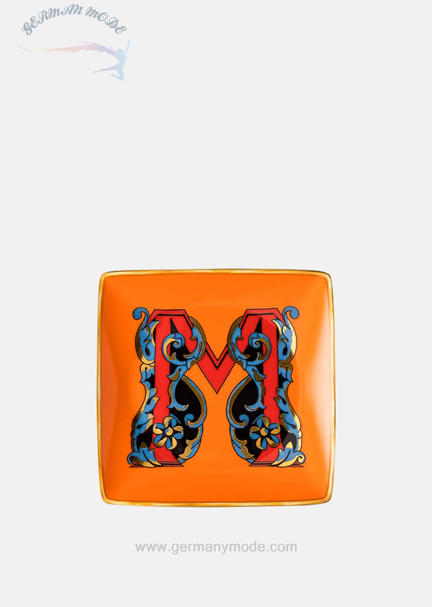 بشقاب دکوری ورساچه ایتالیا VERSACE ALPHABET UNTERTELLER M 12 CM