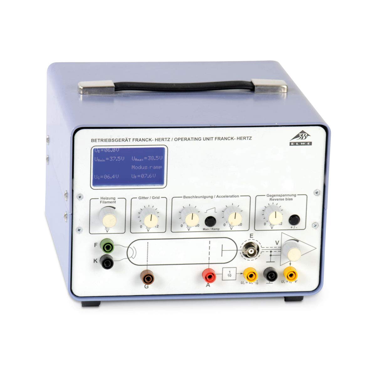 دستگاه عملیاتی برای آزمایش فرانک-هرتز (230 V, 50/60 Hz) - برای بررسی وضعیت‌های انرژی گسسته در اتم‌ها