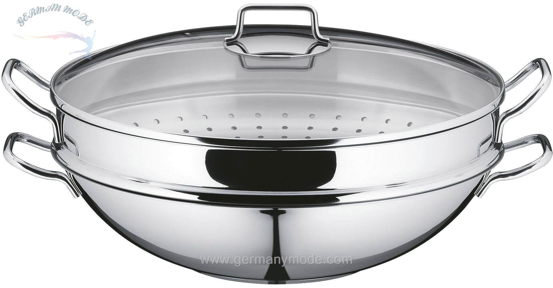 تابه 4 پارچه وی ام اف آلمان WMF Macao Party Wok-Set 4-tlg mit Glasdeckel 36 cm