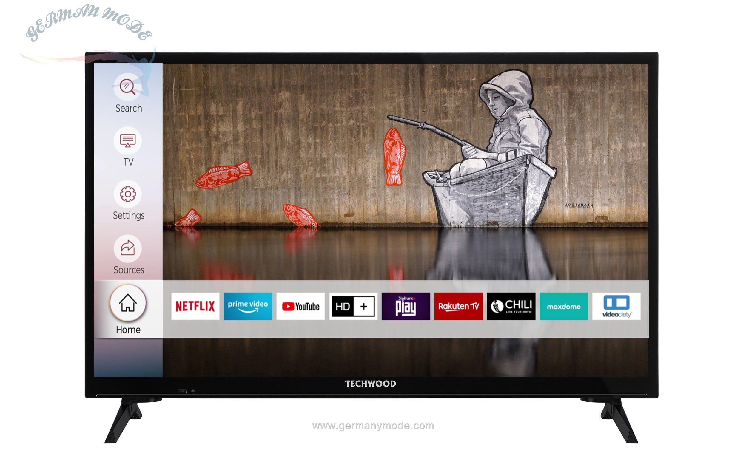 تلویزیون 24 اینچ ال ای دی هوشمند تکوود Techwood H24T60F LCD-LED Fernseher -60 cm/24 Zoll