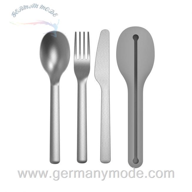 سرویس قاشق و چنگال مسافرتی برگهف بلژیک Berghoff Reisebesteck set grau - Leo