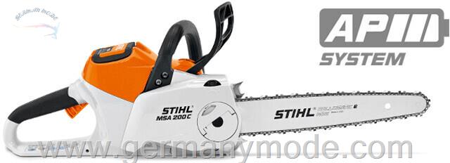 اره زنجیری شارژی چوب بر 30 سانتیمتر بدون باتری شارژر اشتیل آلمان Stihl MSA 200 C-B 30cm (ohne Akku und Ladegerät)