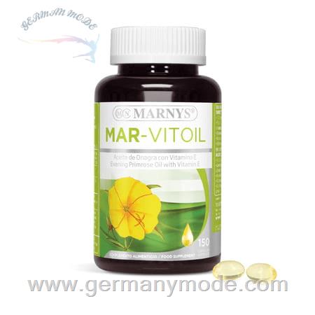 کپسول مکمل غذایی روغن گل مغربی مناسب بانوان 150 عددی مارنیس اسپانیا MARNYS Mar-Vitoil Evening Primrose Oil capsules 150 * 500 mg MN443