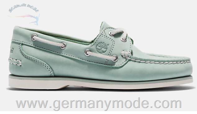 کفش کالج کلاسیک زنانه تیمبرلند آمریکا TIMBERLAND CLASSIC LEATHER BOAT SHOE FOR WOMEN IN GREEN