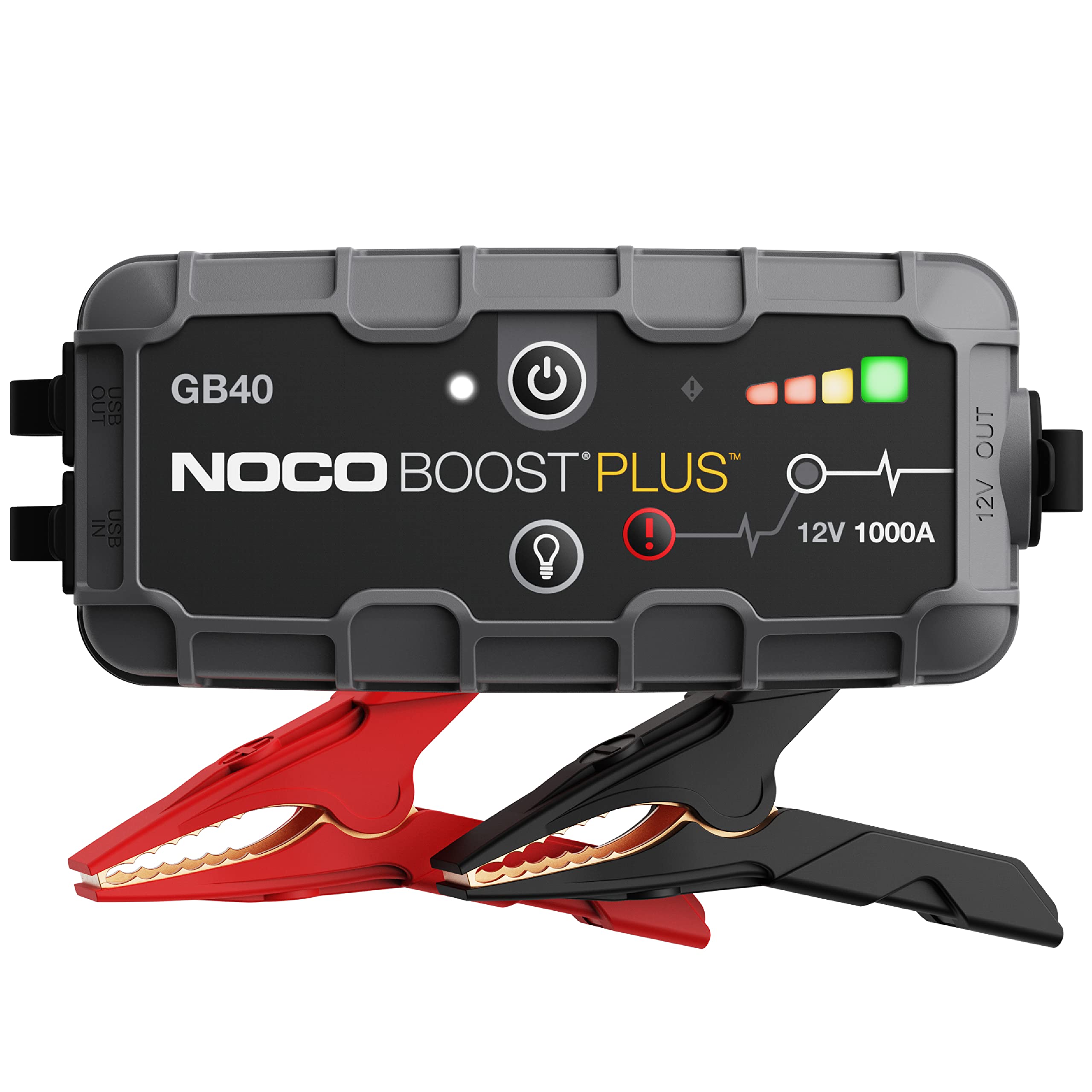خرید از آمازون - پاوربانک NOCO Boost Plus GB40 1000A 12V UltraSafe Jump Starter، جعبه پرش لیتیومی، تقویت کننده باتری خودرو و کابل های پرش HD برای موتورهای بنزینی 6.0 لیتری و موتورهای 3.0 لیتری دیزل