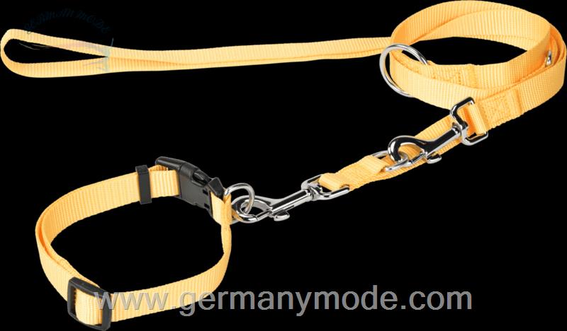 قلاده و بند سگ فیت فان آلمان FIT-FUN Halsband - Leine Gelb S
